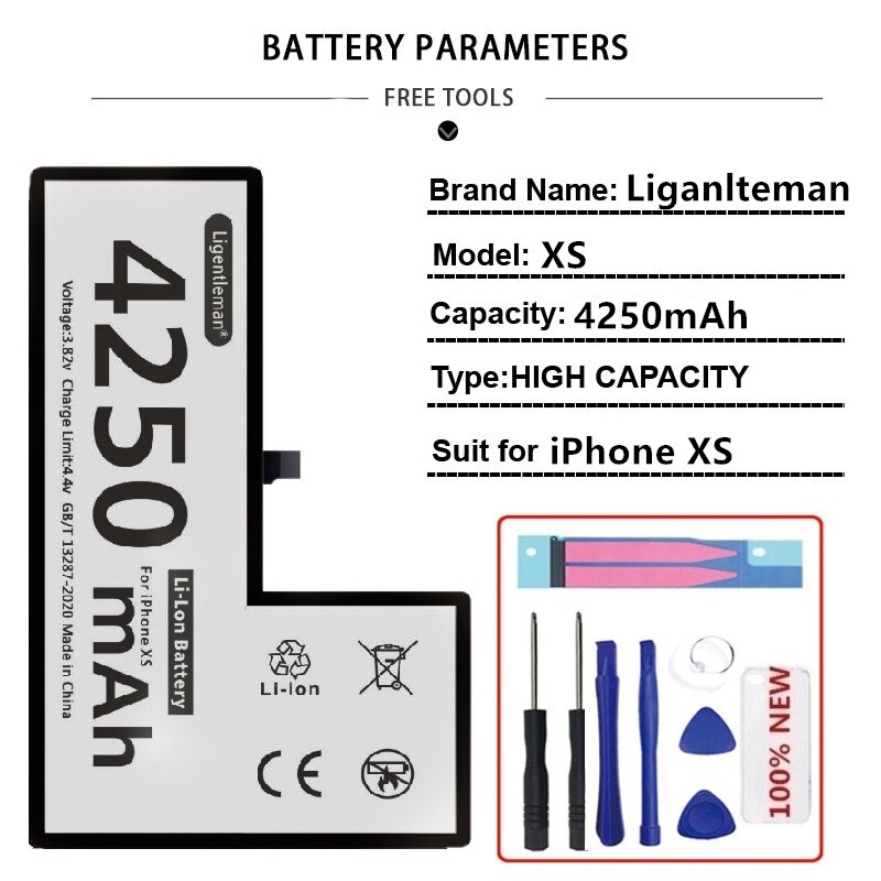 Real Capacity Replacement Battery For Apple IPhone 6 7 8 Plus XR XS MAX Batterie Lithium Phone Battery For iPhone 5 5S 5SE 6S X: For iPhone XS