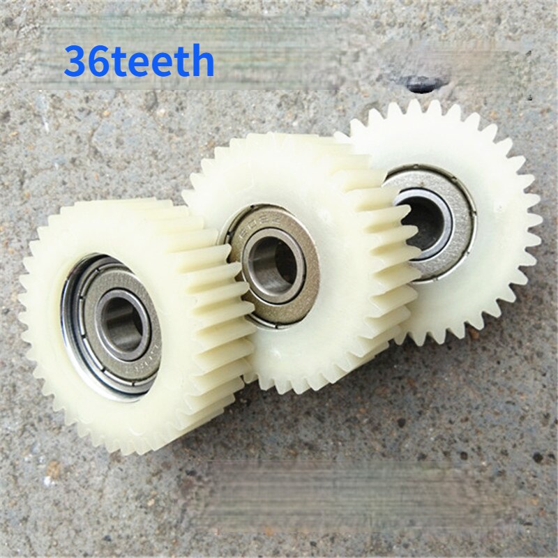 1 pz 36 denti ruota al litio bicicletta elettrica motore motore ingranaggio plastica Nylon ingranaggio 608Z cuscinetto 8MM diametro foro interno