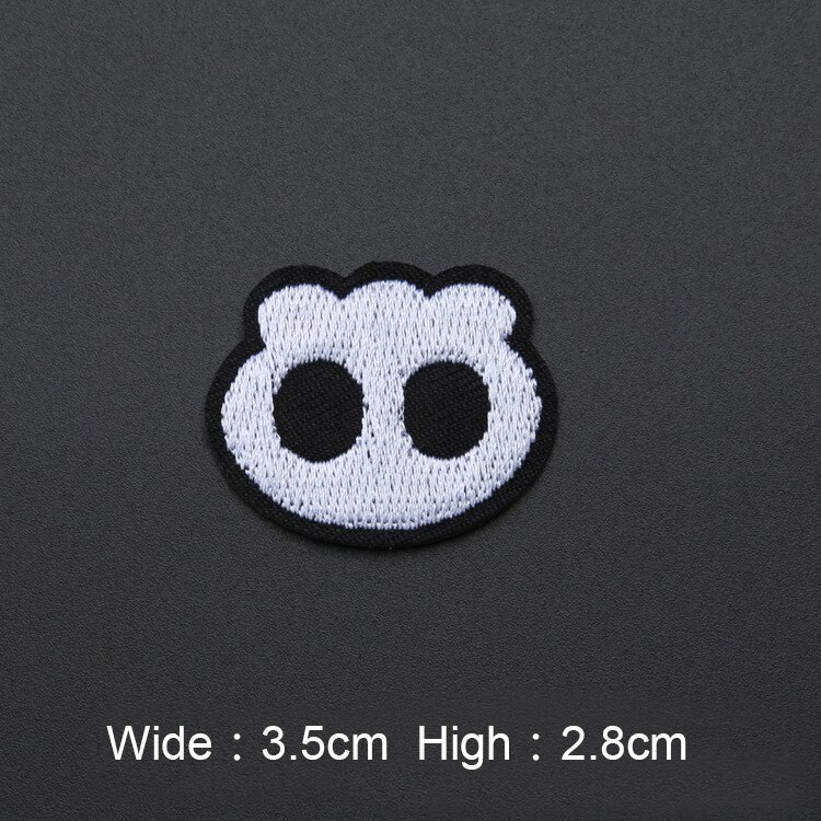 Computer embroidery black and white patch patch clothing accessories badge computer embroidery patch cloth: 12