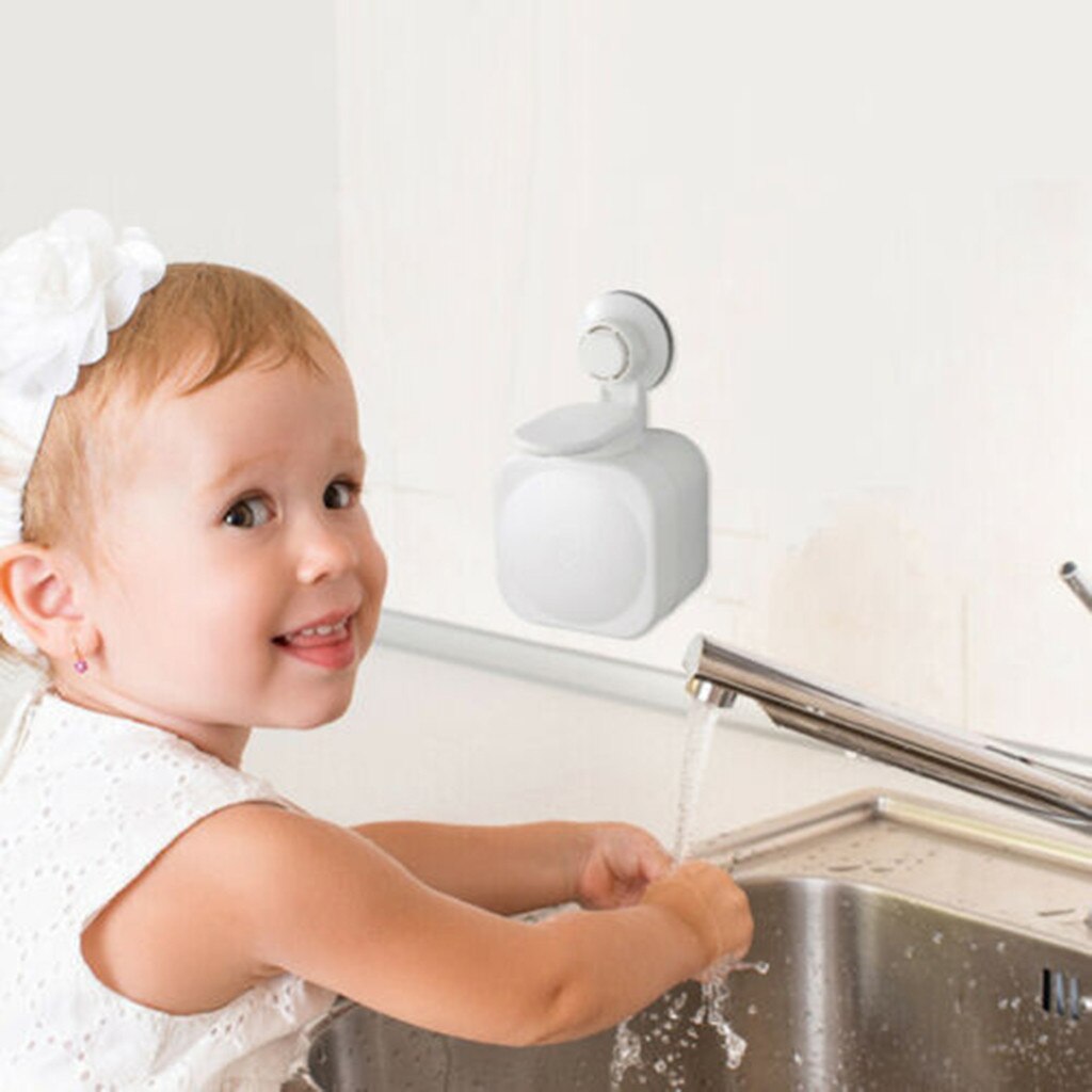 Distributeur de savon mural ventouse étanche ABS boîte à savon étanche pour salle de bain cuisine manuel porte-savon en plastique #
