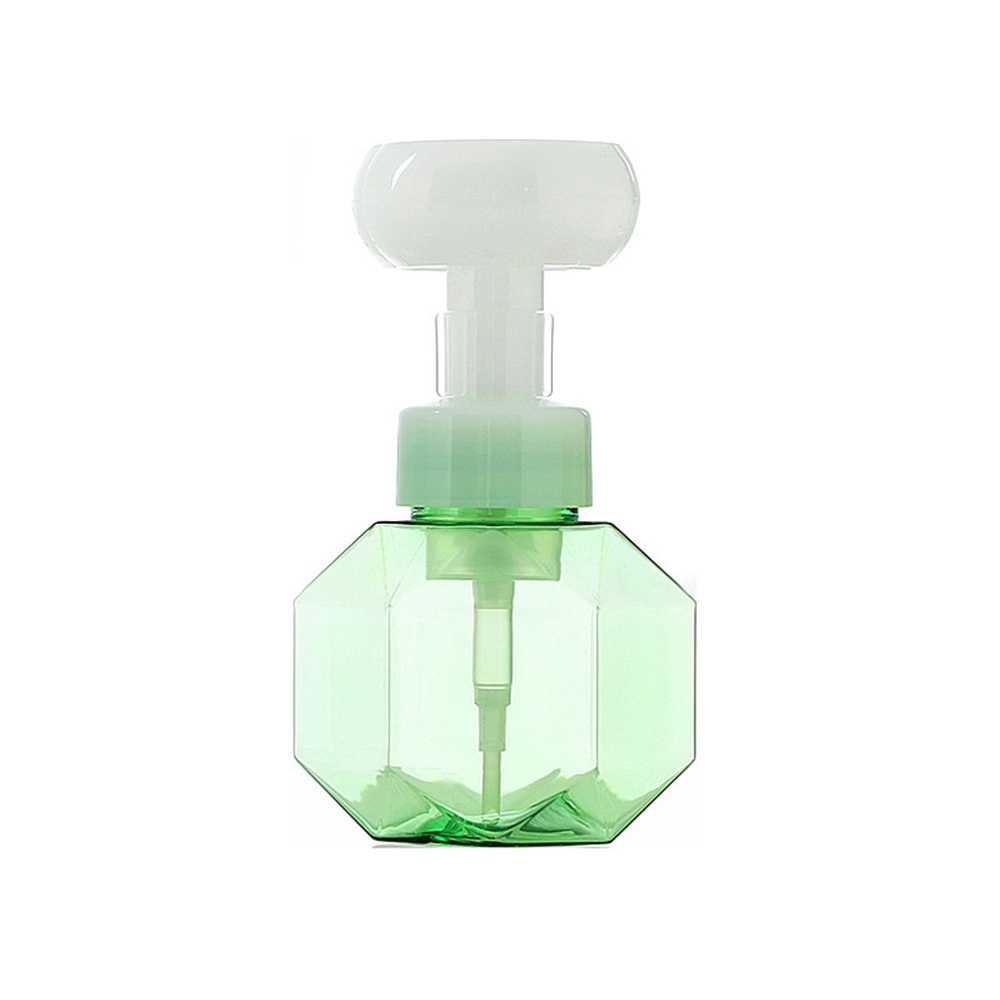 Flower Liquid Soap Dispenser Stamp Hand Soap Pump Bottle Floral Foam Bubbler Handsoup Plastic Bathroom Trip Travel Storage Jar: styleA green