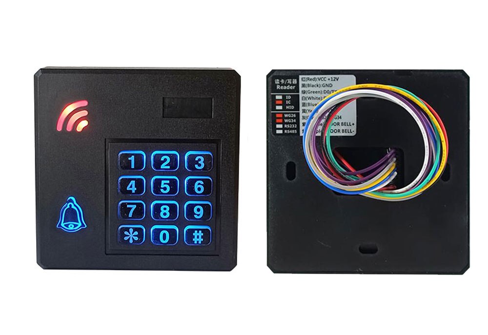 Lector de teclado RFID ID 125K wiegand26/34 salida impermeable IP67 instalación exterior utilizado para el lector de Control de acceso