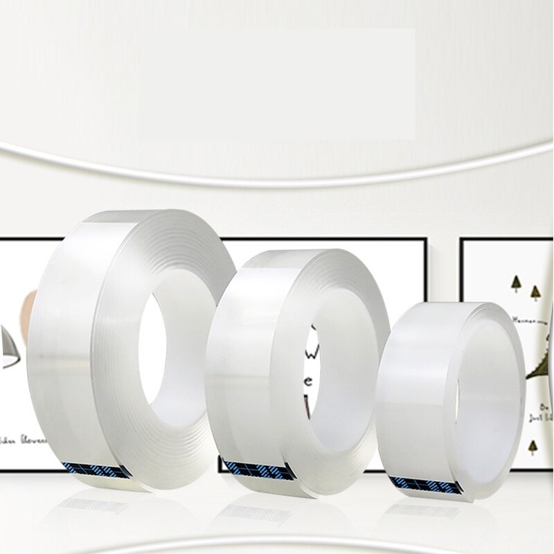 Transparent Velcro Nano Tape Washable &amp; Reusable Double-Sided Adhesive Adhesive Universal Hook Tape For Furniture