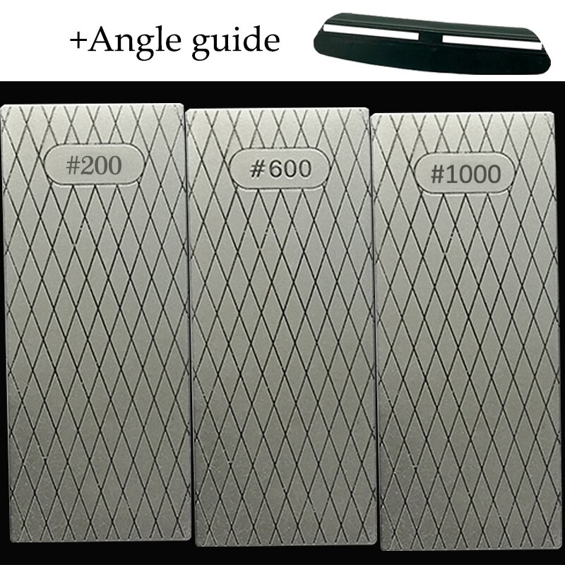 Diamond Knife Sharpening Stone Knife Sharpener Fixed angle sharpener 150x63x2.5mm Grit 400 600 1000 1200 Angle guide