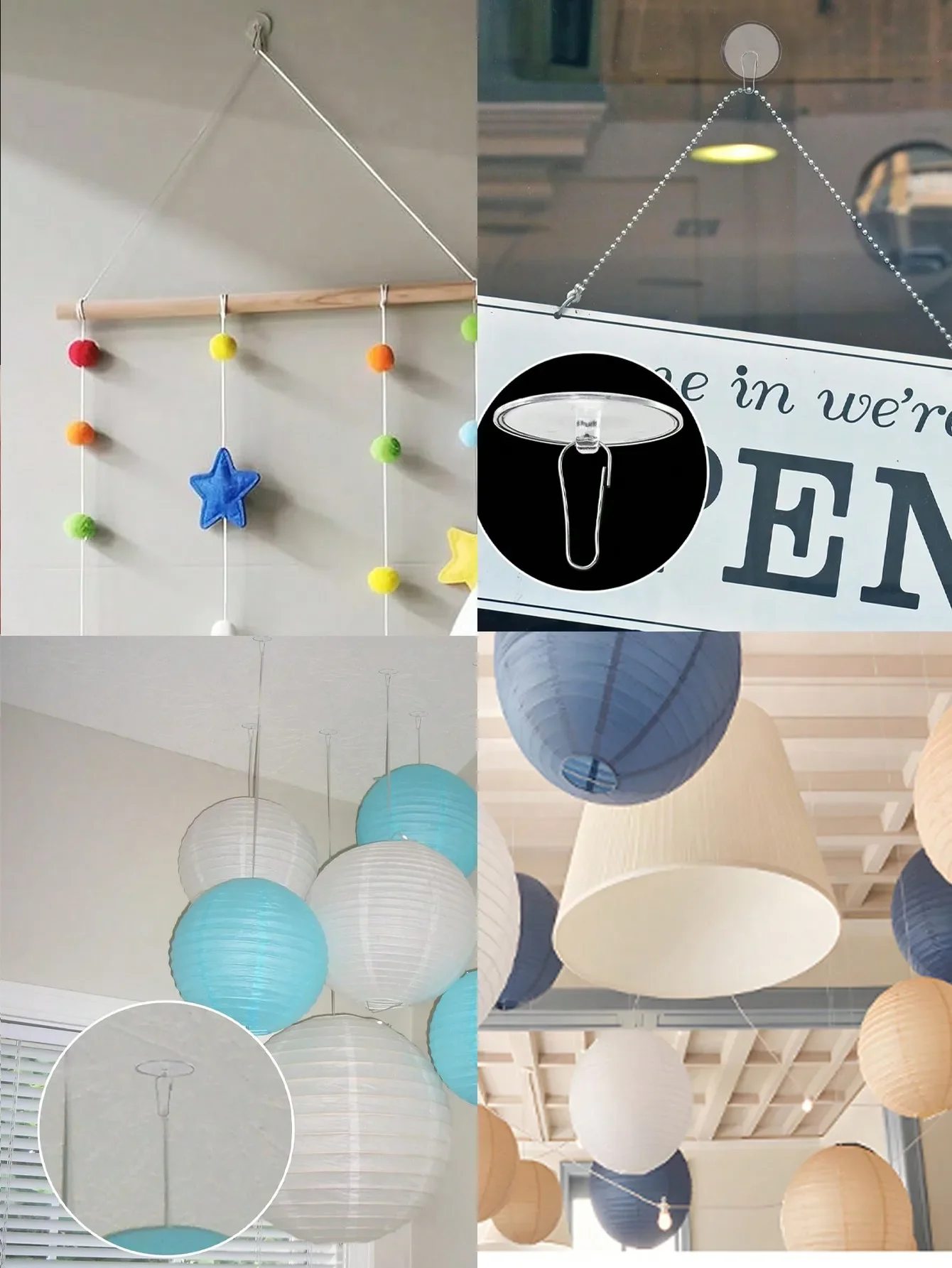 10/20/50 pçs teto forte traceless pequeno disco gancho transparente sucção cartaz decorativo pendurado gancho autoadesivo