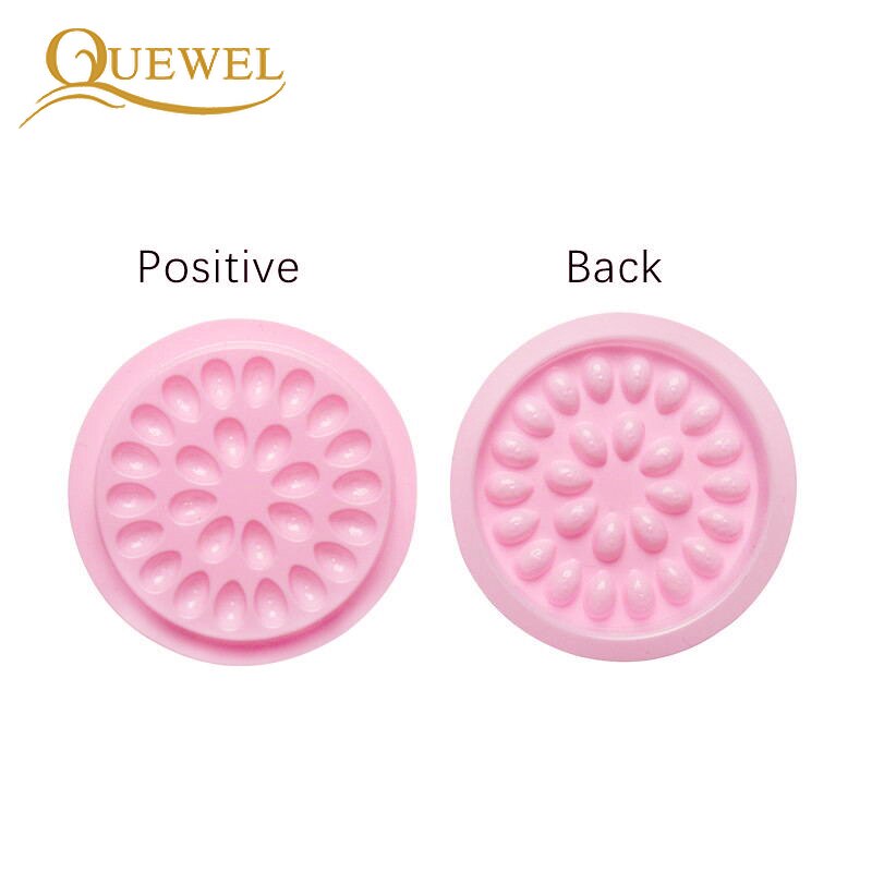 Quewel Glue Gasket False Eyelashes Extension Glue Holder Color Pallet Repeated Convenient Stand Avoid Dryness Makeup Tool