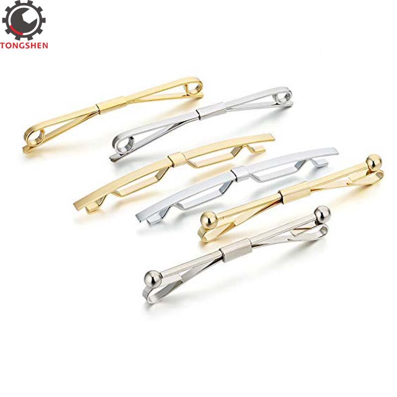 6Pcs Tie Collar Bar Pin Set Two Tone Collar Pin Men's Collar Bars Metal Collar Pins Metal Noble Tie Rods Brooch Clips