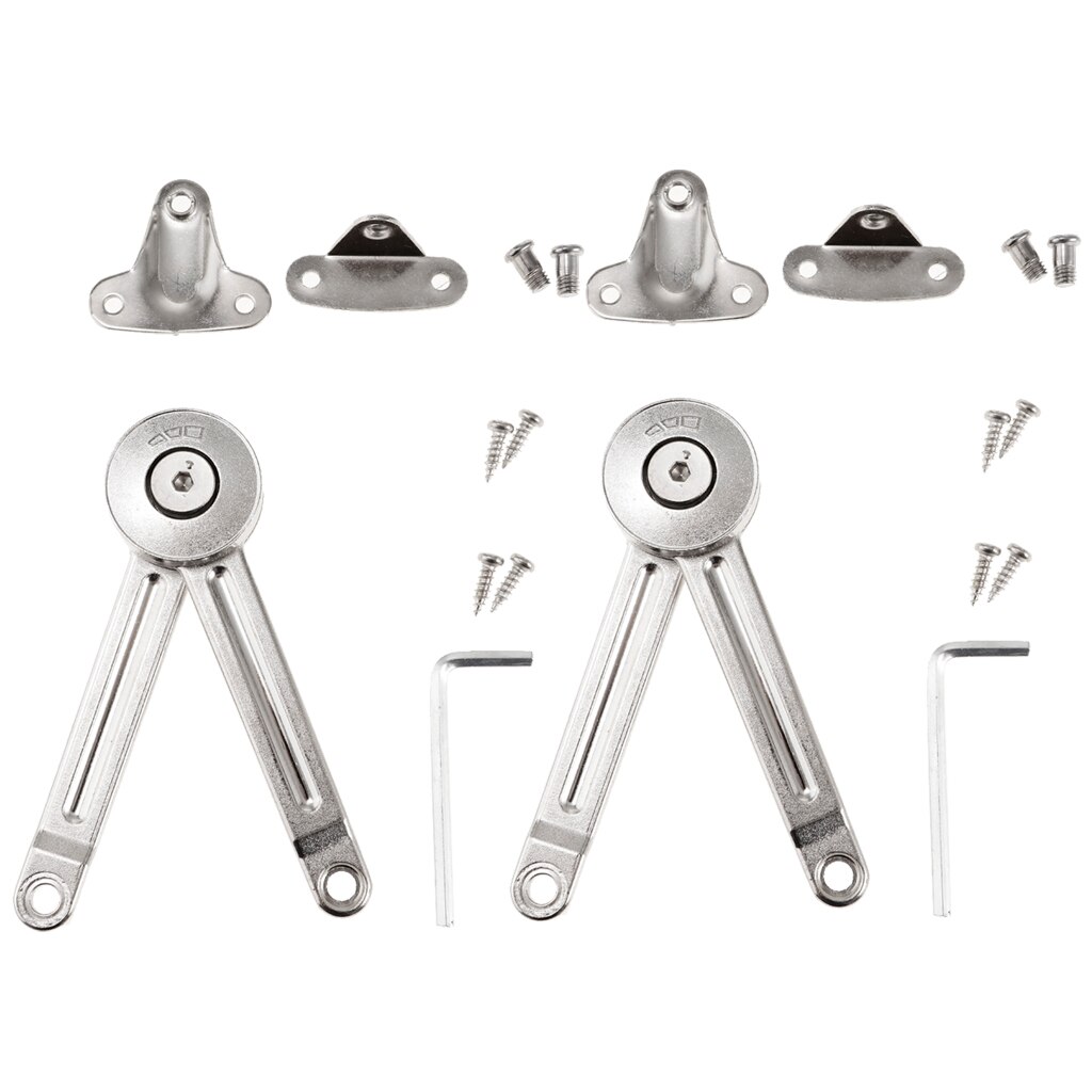2Pcs Metal Furniture Cabinet Cupboard Door Desk Lid Support Hinge Stay Stop