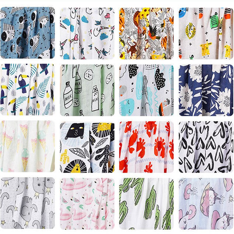 Bébé couvertures -né doux coton bio bambou bébé bavoirs mousseline lange d'emmaillotage alimentation Burpy serviette écharpe grande couche chaude