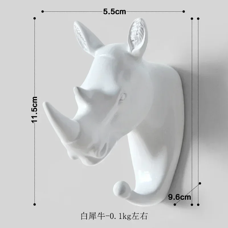 Muur Gemonteerde Haken Dierenkop Rek Kappen Muur Hanger Paard Giraf Elanden Olifant Haken Decoratief Decor Badkamer Accessoires
