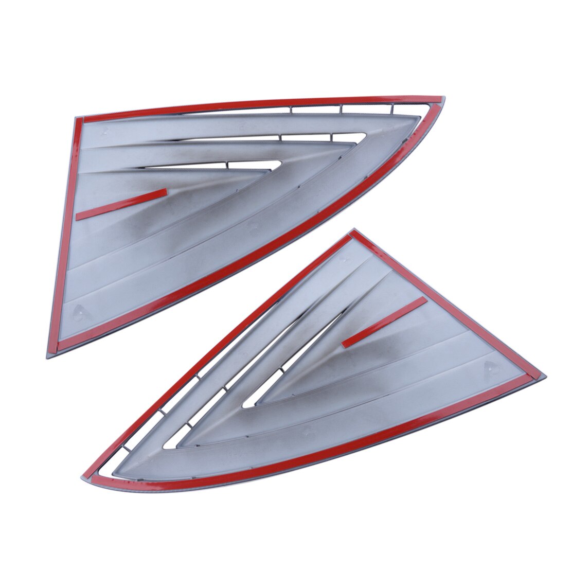 2 Stuks Achter Venster Louvre Shutter Cover Trim Frame Black Carbon Fiber Textuur Plastic Fit Voor Tesla Model 3