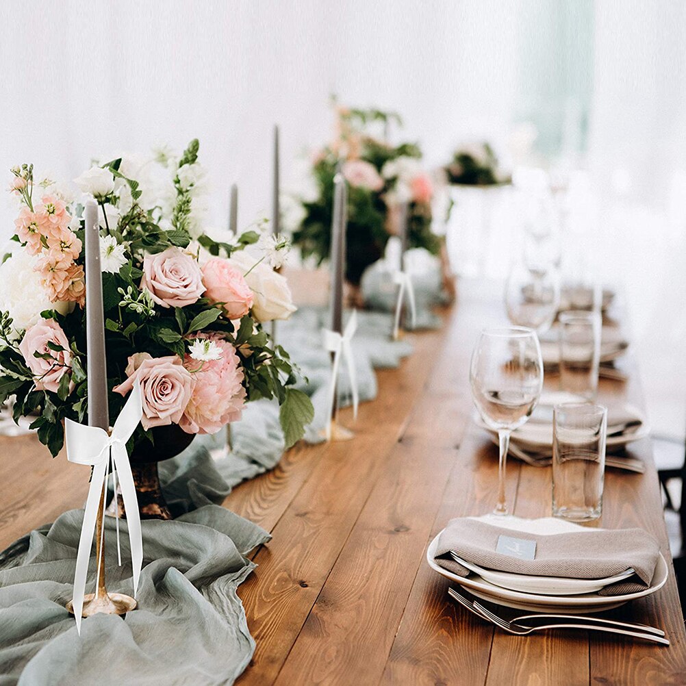 50PCS Wedding Car Bows Christmas Tree Bows Beautiful Prom Car Decorations For Wedding Festival Party #20