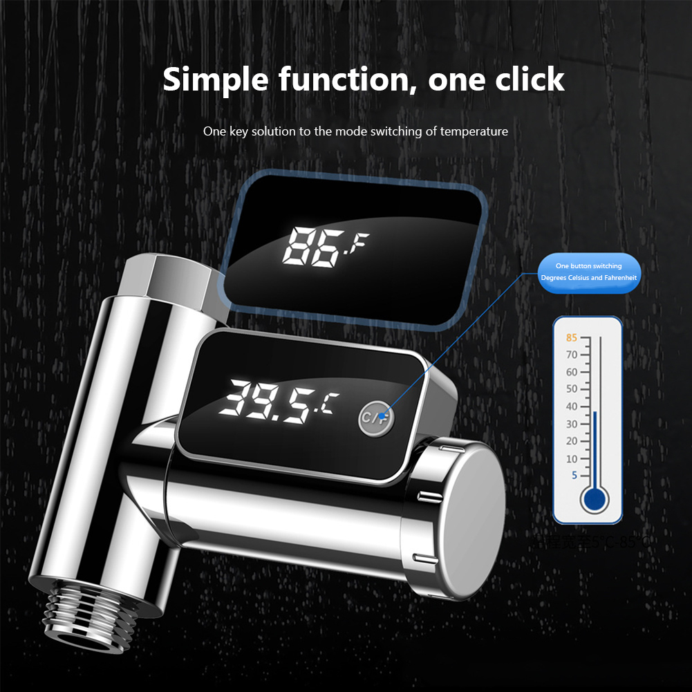 LED Water Temperature Bath Thermometer Shower Celsius/Fahrenheit Display Sensor Energy Smart Meter Thermometer Tools Accessories