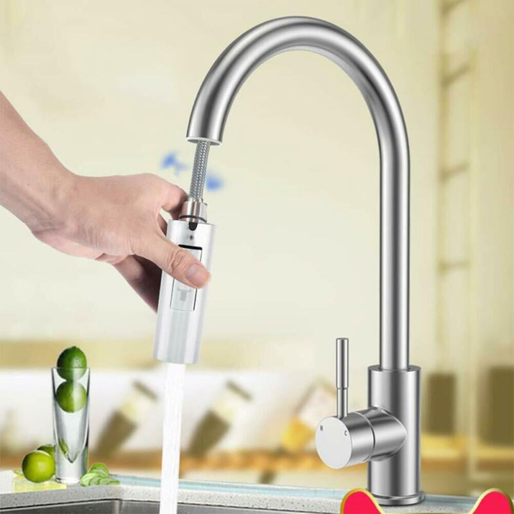 Kitchen Faucet Sprayer Chrome Plating G1/2''Kitchen Sink Pull-out Faucet Nozzle Universal Replacement Head Hose Sprayer