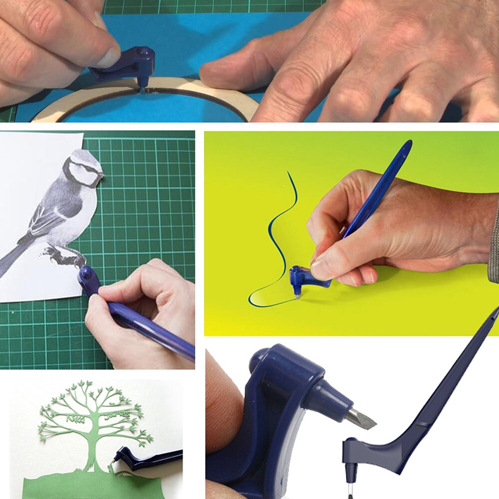 Coupe-papier à lame rotative à 360 °, couteau à découper, outils de coupe artisanaux, lame à 30 ° remplaçable, outil de coupe d&#39;art résistant à l&#39;usure pour bricolage