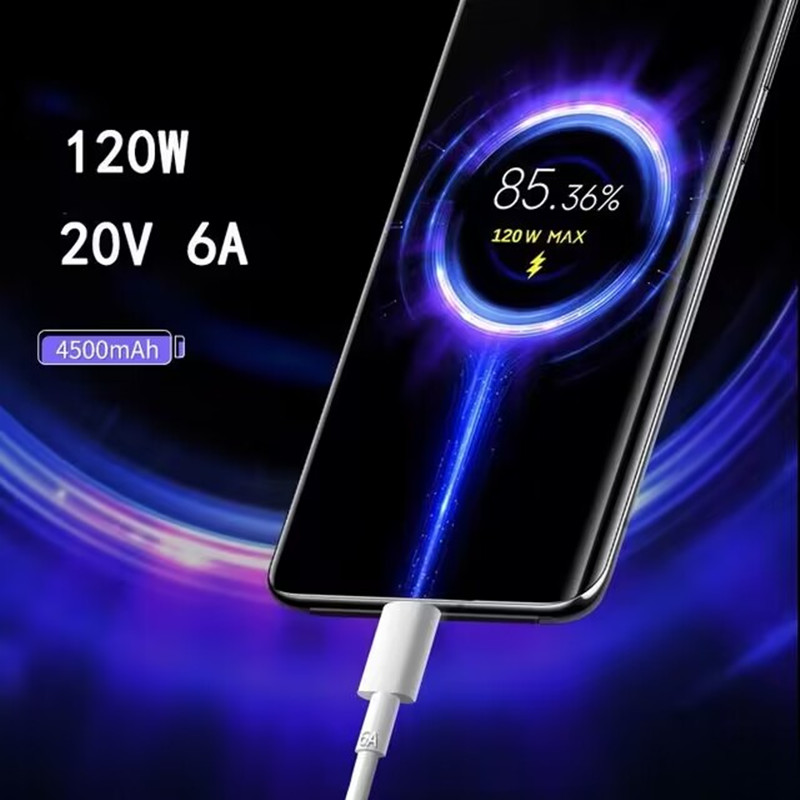 Xiaomi-cargador Original de 120W, Adaptador europeo de carga rápida 6A tipo C, Cable de datos para Xiaomi 14 13 Pro Redmi K70 Ultra Note 12 Pro + K60