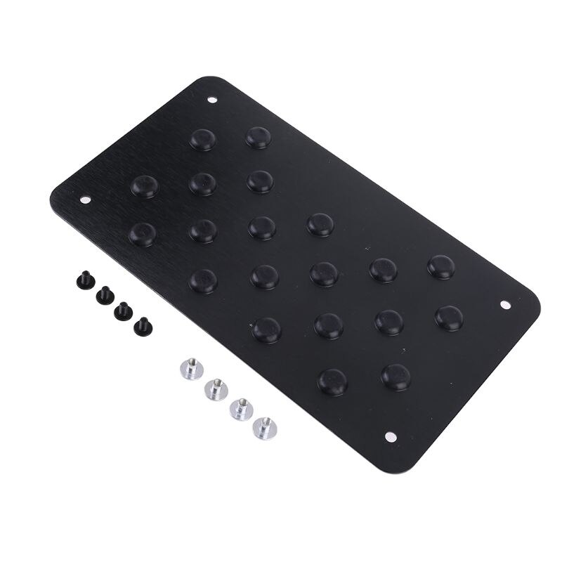 Aluminum Car Floor Mat Patch Non-slip Heel Plate Footrest Carpet Pedal Pad U90C