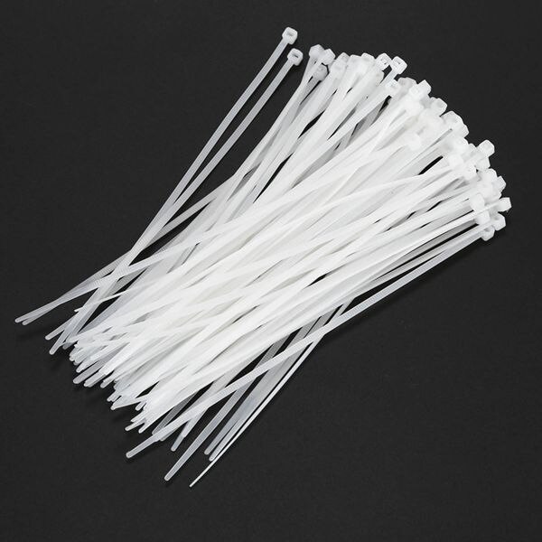 6 Inch Nylon Cable Ties in Black and White, 200 Pieces
