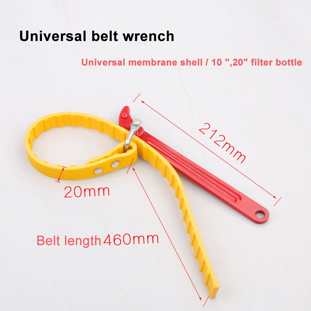 6inch Multi-Purpose Belt Strap Wrench Oil Grid Filter Rubber Pipe Cartridge Filter Canister Belt Strap Wrench