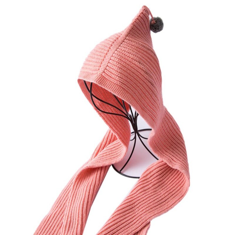 1 Pcs Gestrickte Mit Kapuze Schal Erwachsene Kind Baumwolle Mischung Herbst Winter Kappe Neck Ohr Wärmer Wrap: PE
