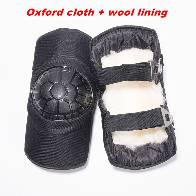 Genouillères de moto chaudes d'hiver en cuir pu + doublure en peluche pour voiture électrique, scooter, motocross, course, jambières de protection des genoux: Sy -01e