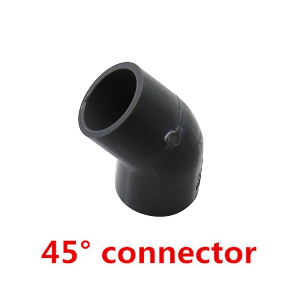 Grey PVC Pipe Connector Inner Diameter 20mm Pipe Connector Garden Water Pipe Joint Adapter Elbow Straight Cross Tee Couplings: 45 degree Elbow