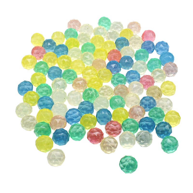 100 Pcs/Lot Diamant Form Springenden Ball Schwimm In Wasser Kind Elastische Ball Kinder Von Flipper Bouncy Spielzeug