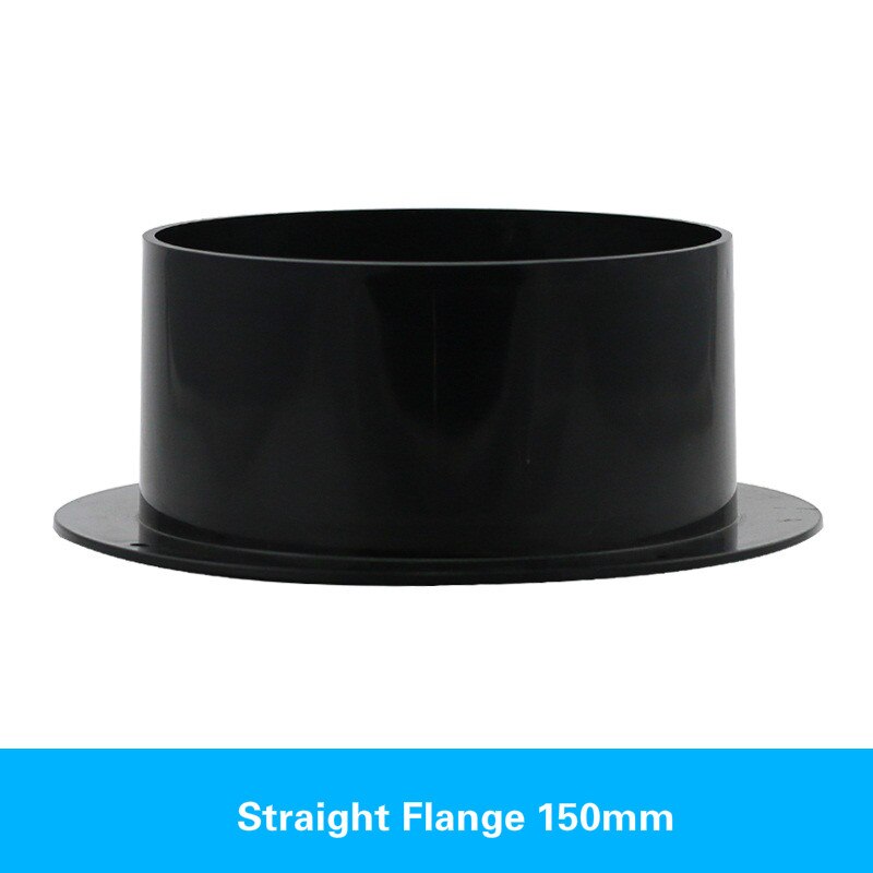 Emhætte flange adapter køkken luft udluftning 100mm 110mm 125mm 150mm skot flange stik abs plast væg lige flange: 150mm