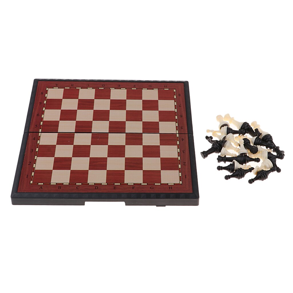 Plastic Spelletjes Vouwen Magnetische Schaakbord Schaken Reizen Game Set Kids Games Met Familie Intelligentie Basic Vaardigheden: 19x19cm as describe