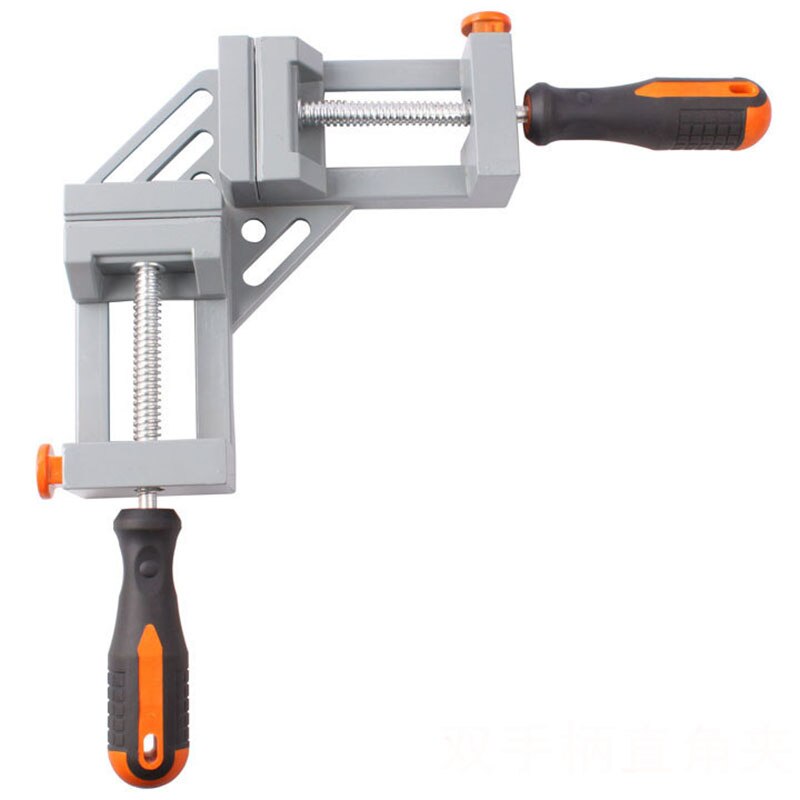 Aluminium Single/Double Handle 90 Degree Right Angle Clamp Photo Frame Corner Clip Woodworking Vise Workbenches