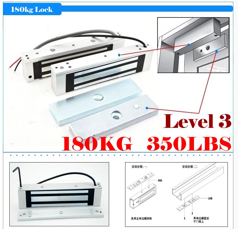 RFID Access Control System Kit Wooden Door Set+Eletric Magnetic Lock+ID Card Keytab+Power Supplier+Button+DoorBell