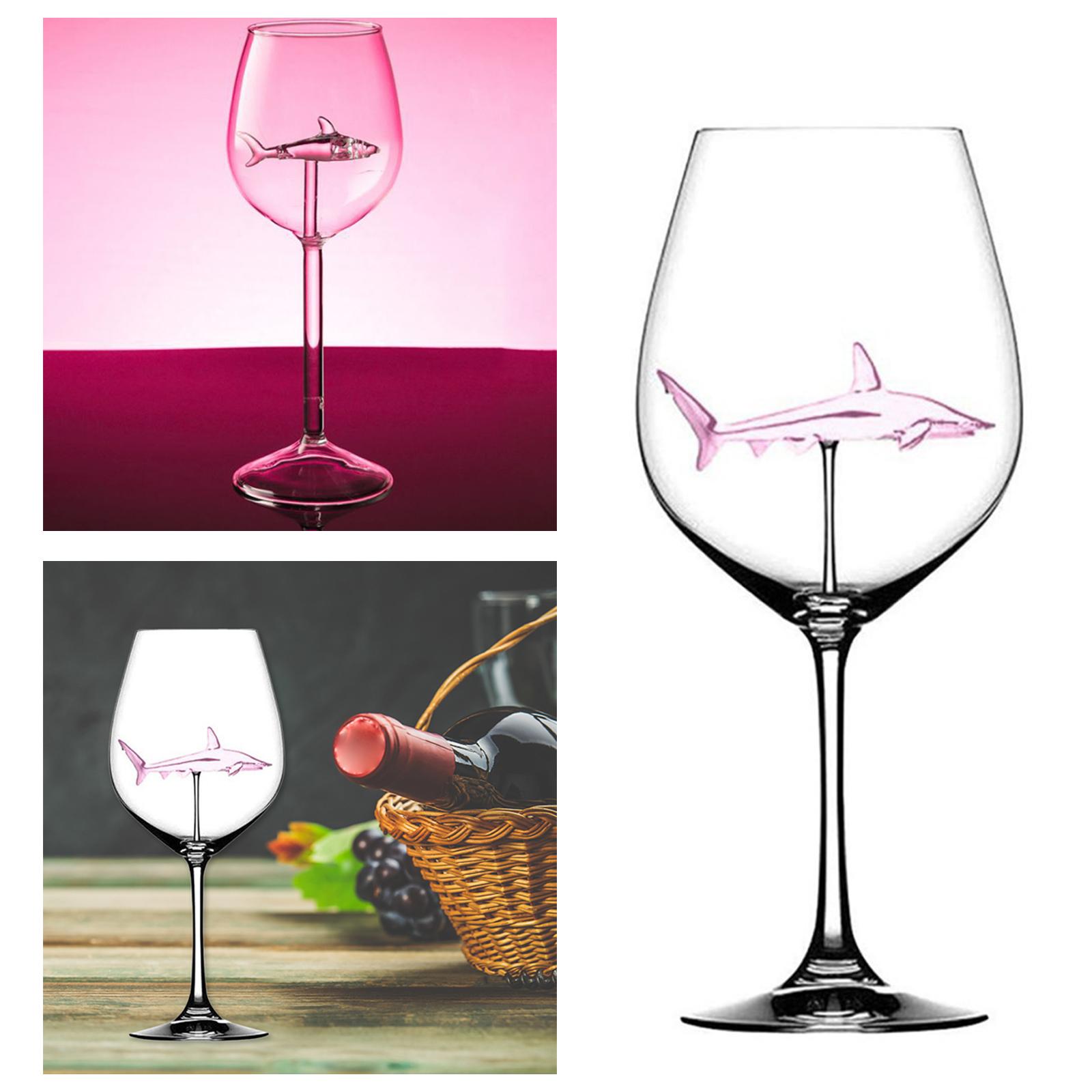 Transparent Shark Wine Glasses Unique 300ml Red Wine Glass Goblet for Wedding Red and White Wines Anniversary Birthday