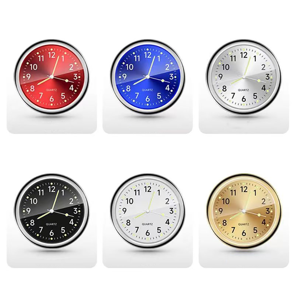 Automobil Uhr Armaturenbrett Auto Uhr Innen Dekor Tragbare Mini Uhr Dekoration Leuchtende Analog Uhr Ornamente Für Autos