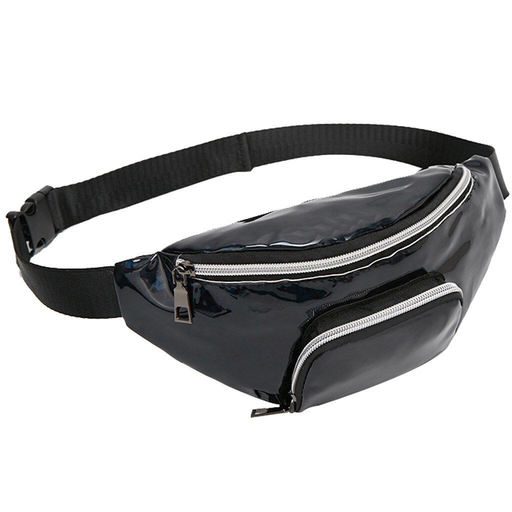 Ocardian Taille Packs Punk Roze Fanny Pack Belt Lady Schouders Brief Portemonnee Mobiele Telefoon Messenger Bag May13: Black