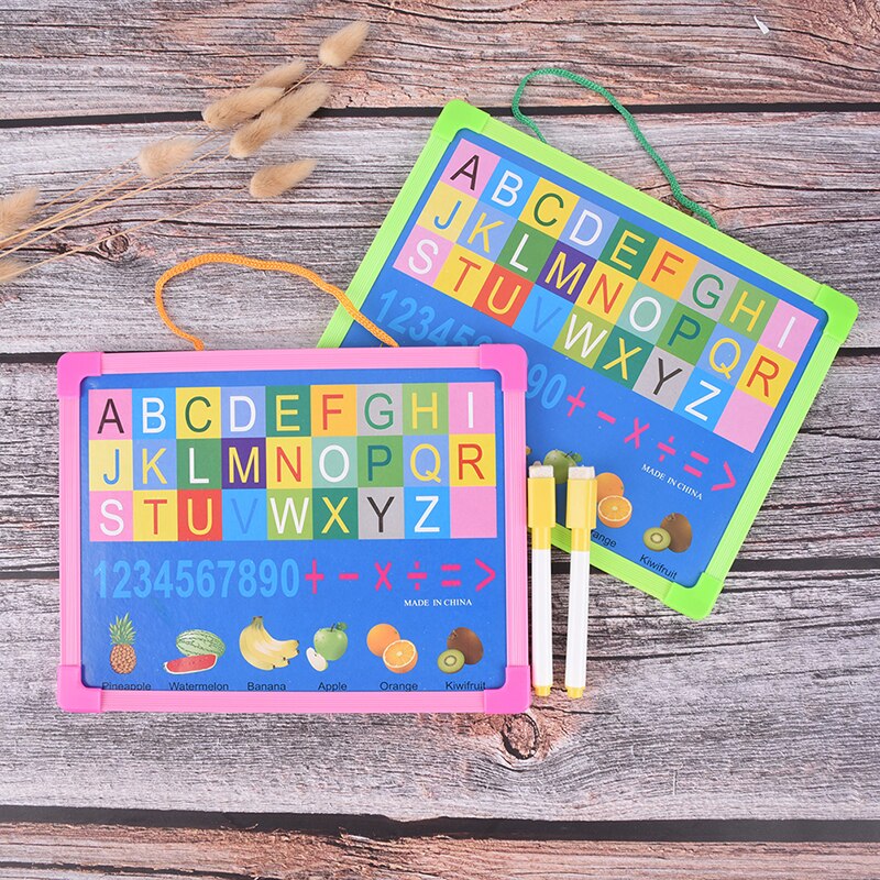 1 Pcs Writing Tablet Kids Whiteboard Dry Wipe Board Mini Drawing Small Hanging Board With Marker Pen 18.5cm*24.5cm