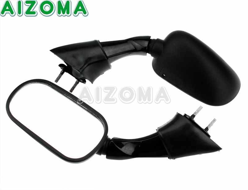 2pcs/Pair Motorcycle Side Rear View Mirror for Yamaha FJR 1300 FJR1300 2003 2004 2005 Carbon Rearview Mirrors: Black