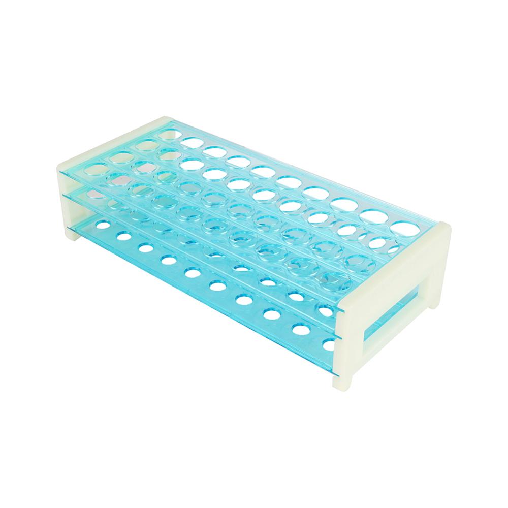 Plastic Test Tube Stand Holder for 18mm Diameter Test Tube 50 Holes Positions Three Deck Test Tube Bracket Laboratory Supplies