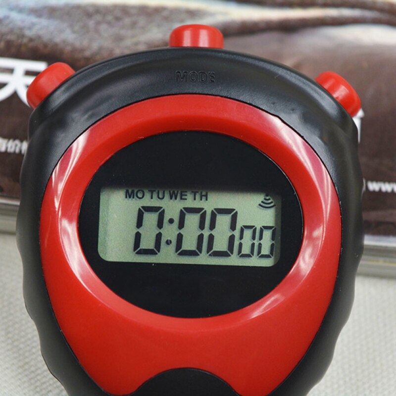 Sports Stopwatch Timer 12 or 24 Hour Calendar Alarm Waterproof Shockproof Handheld Stopwatch for Sports N66