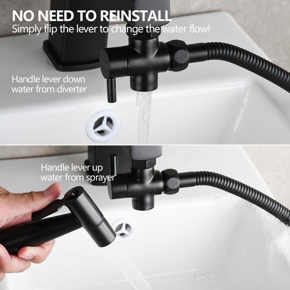 Durcheinander Wasserhahn Umsteller Ventil Küche Waschbecken Wasserhahn Ventil Splitter mit Belüfter Waschbecken Schlauch Anschluss M22 zu M24