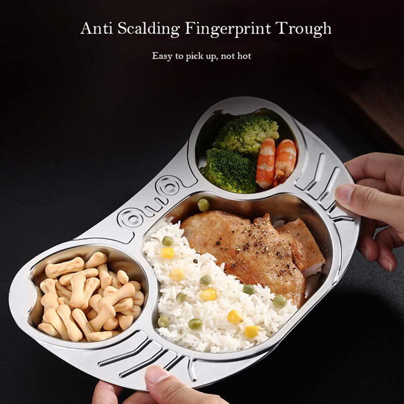 Stainless Steel Tableware Plate For Food Serving Table Plates For Children Dinner Lunch Kitchen Convenience Food Tray