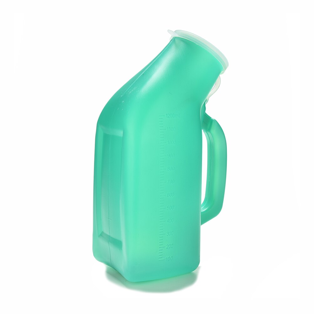 Bærbart toalett 1200 ml grønn urinal slitesterk urinal 25 x 10 x 12cm reise urinal unisex funksjonshemmet eldre hjelper