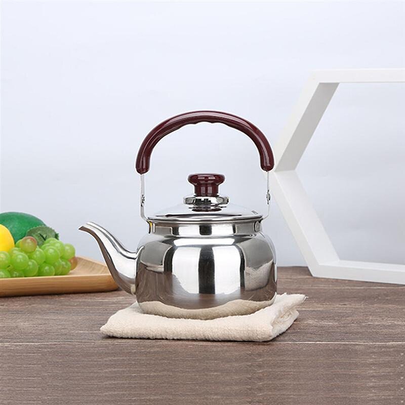 Stainless Steel Tea Pot Kitchen Durable Boiling Kettle Metal Stovetop Teapot Household Tea Kettle