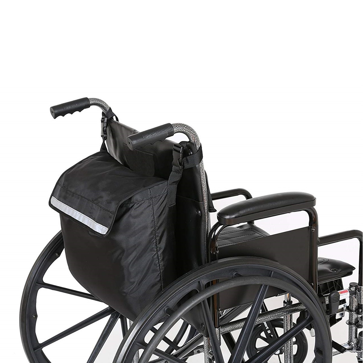 Fauteuil roulant sac Shopping mobilité rangement Holdall poignée Scooter Walker cadre stockage sacs à main noir