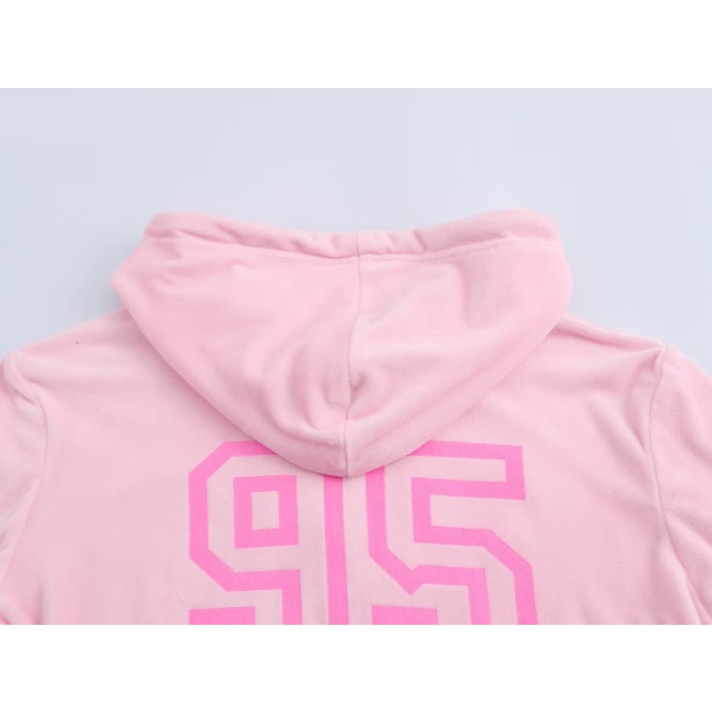 Trafzr pink sæt dame todelt afslappet sød vintage langærmet hættetrøje sæt efterår dame sæt  y2k outfit sæt