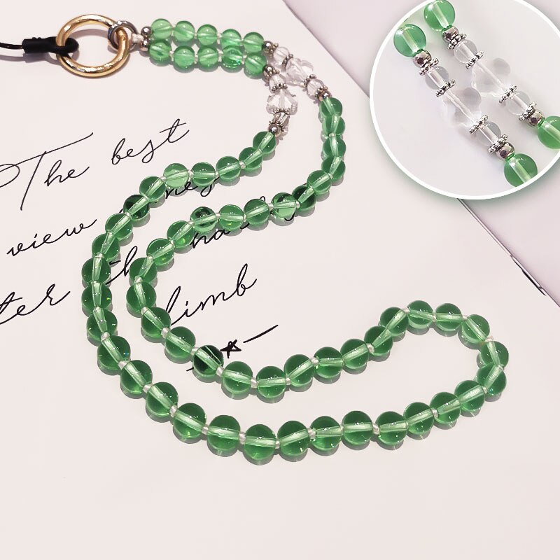 Mobiele Telefoon Lanyard, Ketting, Crystal Bead Hanger, Dual-Gebruik Afneembare Hanger Riem, hand-Geweven Anti-Verloren Touw Hanger