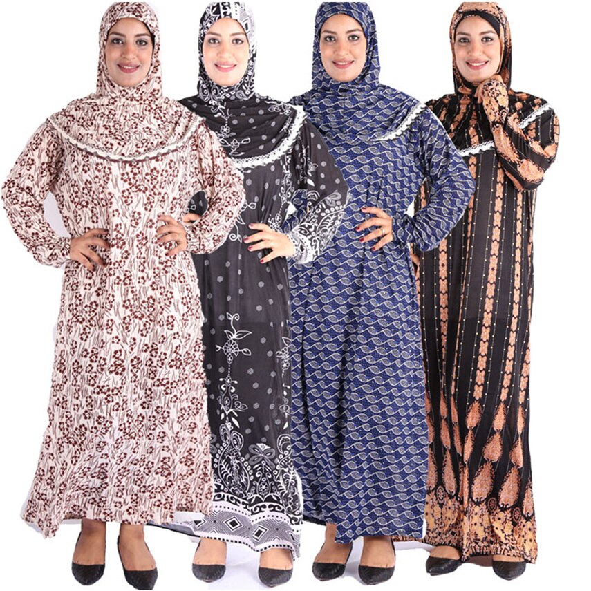 Muslim Islamic Clothing for Female Prayer Mosque Abaya Eid Mubarak Random Color Arab Dubai Women Kaftan Hijab Dress