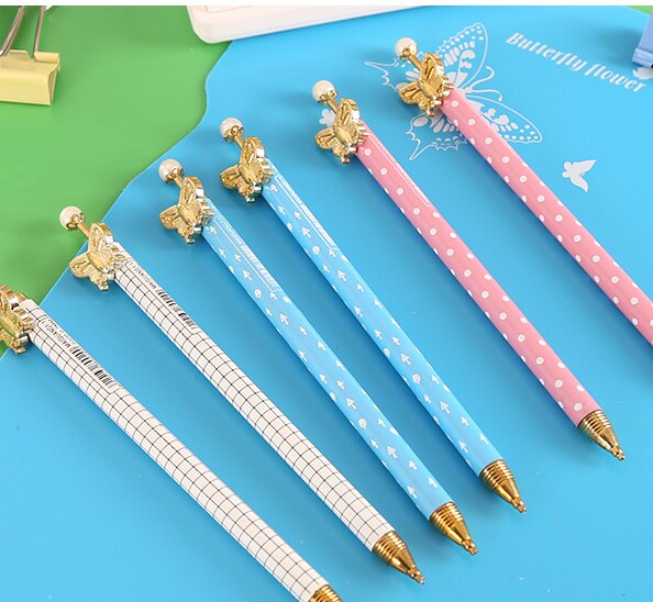 36 stk kawaii automatisk blyant sød perle sommerfugl mekaniske blyanter 0.5mm børn skoleelev skriveredskaber koreansk blyant