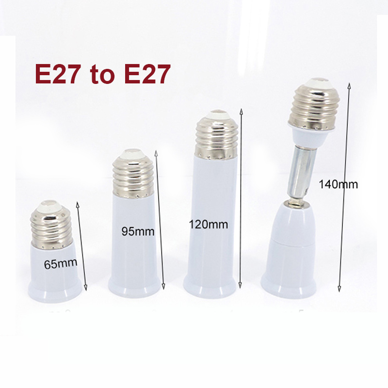 Lampadapter E27 naar E27 Extender LED-lampvoethouder Schroeffitting Verlenglichtconverter