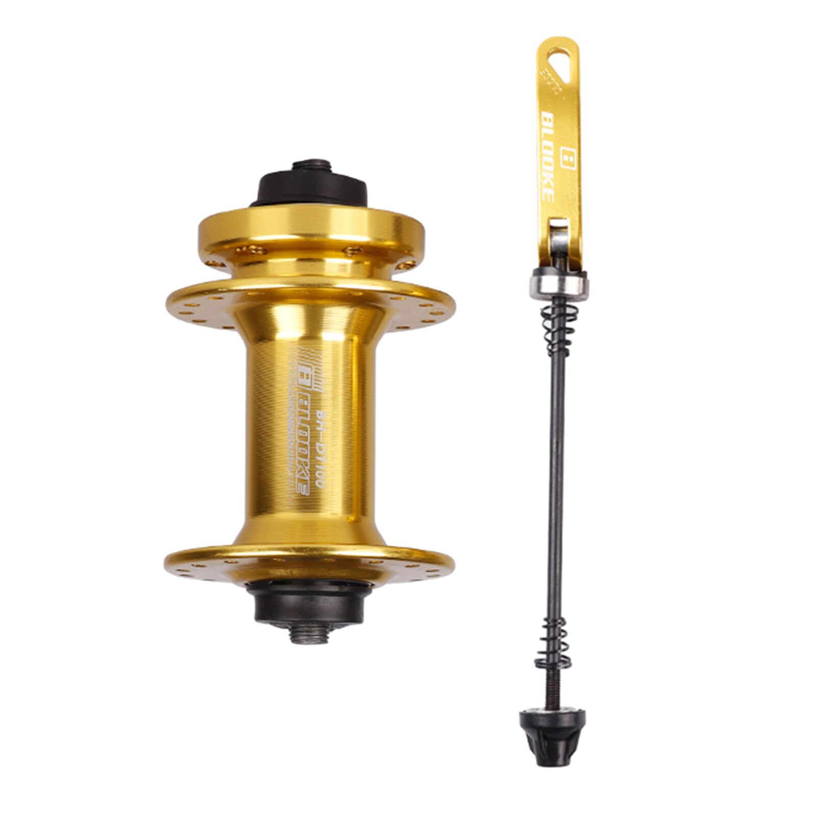 Buje de rodamiento de bolas delantero y trasero para bicicleta de montaña MTB, 32 orificios, liberación rápida 7-11 para buje de freno: Gold Front