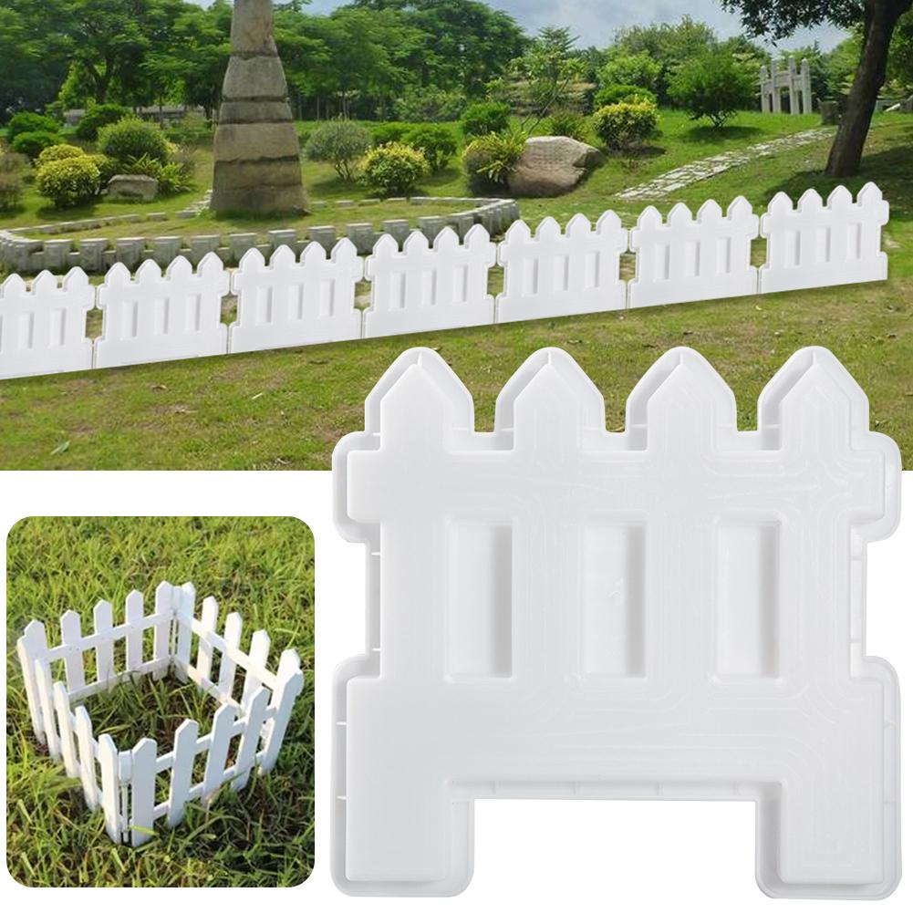 Small Fence Plastic Mold Concrete Cement Garden Pool Floor Tile Fence Flower Pool Brick Plastic Mould Lawn Yard Craft Decoration